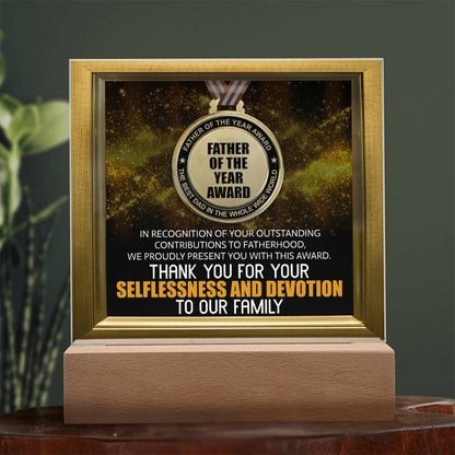 Father of the Year Award Gift for Dad Acrylic Plaque