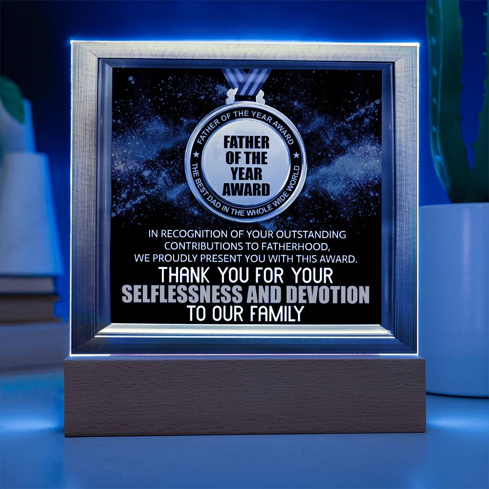 Father of the Year Award Gift for Dad Acrylic Plaque