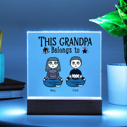 Grandfather Gift Personalized Grandkids Acrylic Plaque