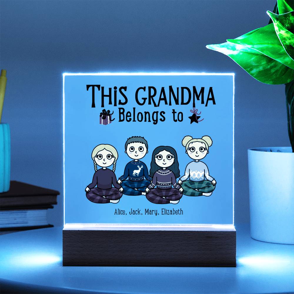 Grandmother Personalized Gift From Grandkids Acrylic Plaque