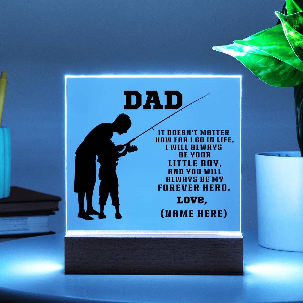 Fisherman Dad Personalized Acrylic Plaque