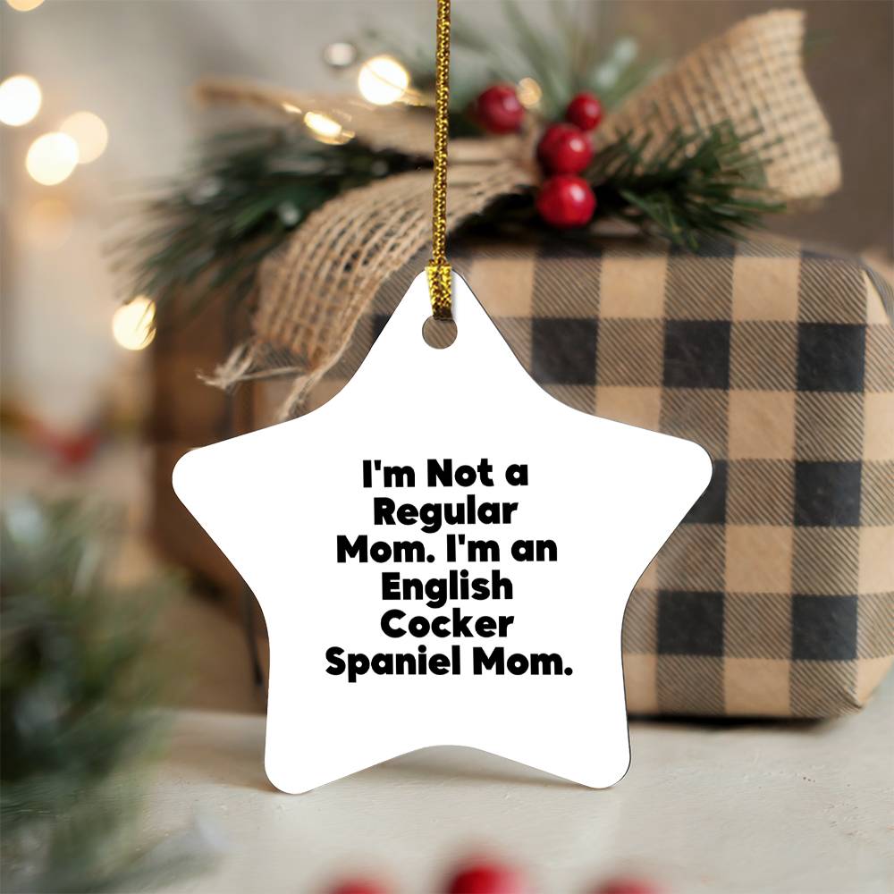 Cocker Spaniel Dog Mom Star Ornament