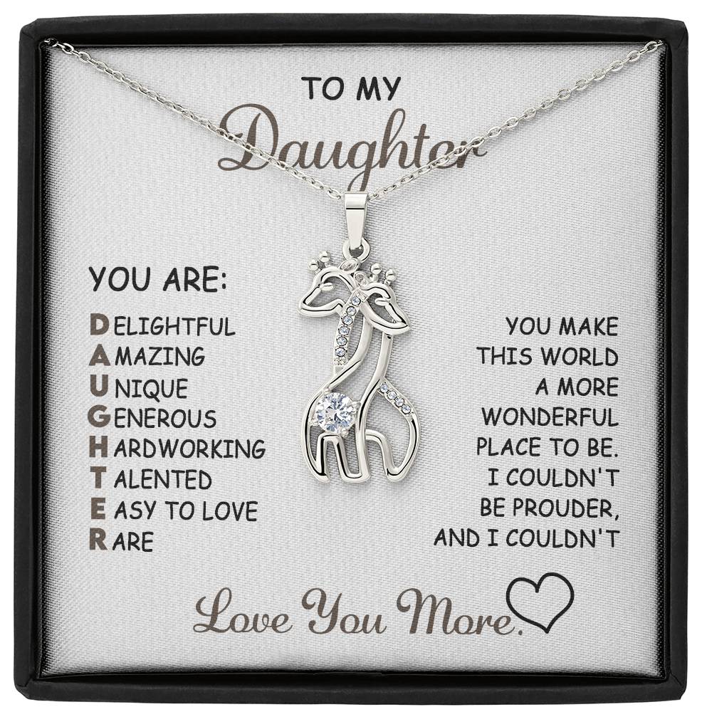 Daughter Birthday Graduation Christmas Gift - Wonderful Place To Be Giraffe Pendant Necklace