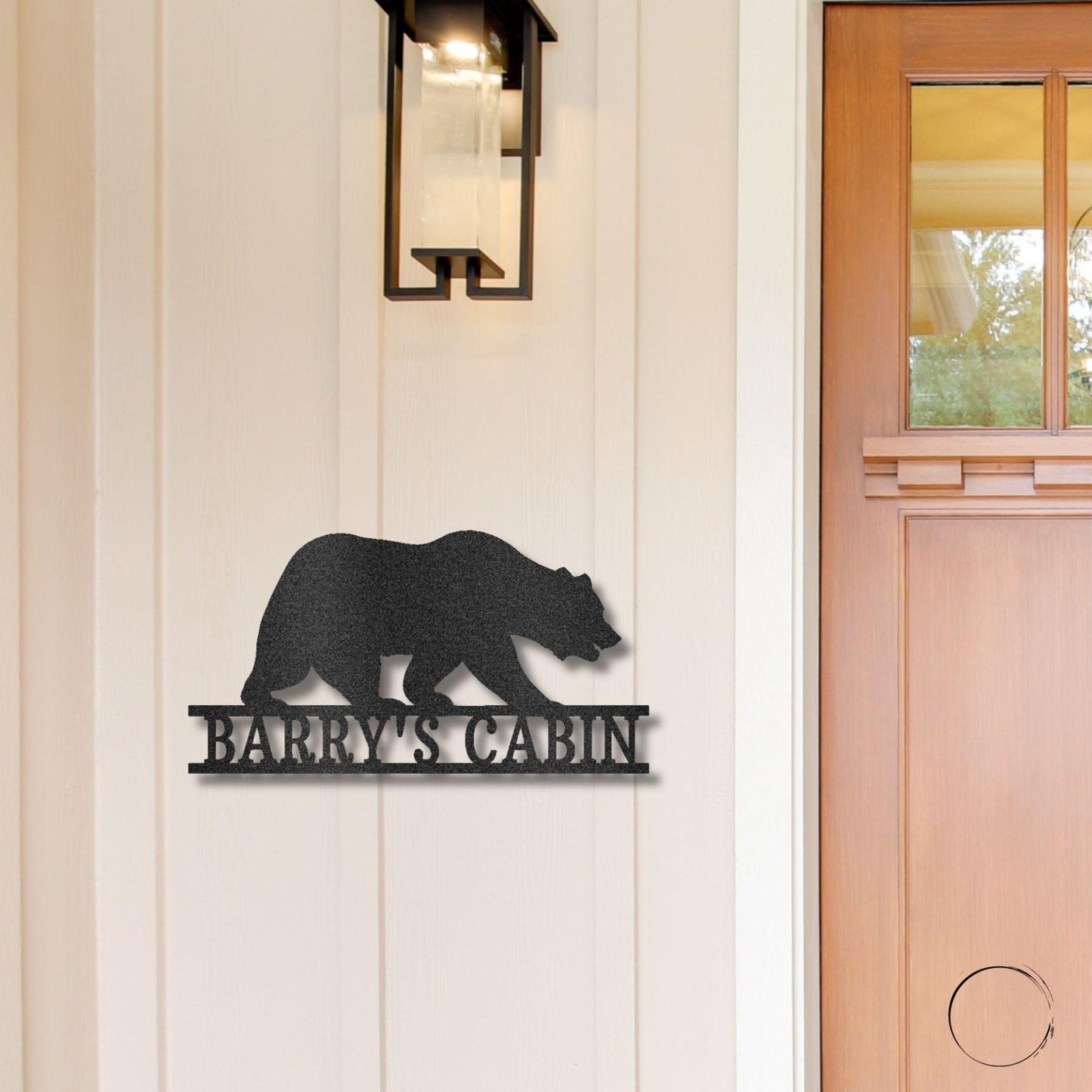 Bear Personalized Name Indoor Outdoor Steel Wall Sign Metal Art - Mallard Moon Gift Shop