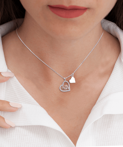 Best Mommy Pregnancy Gift Love from the Bump Baby Feet Charm Necklace - Mallard Moon Gift Shop