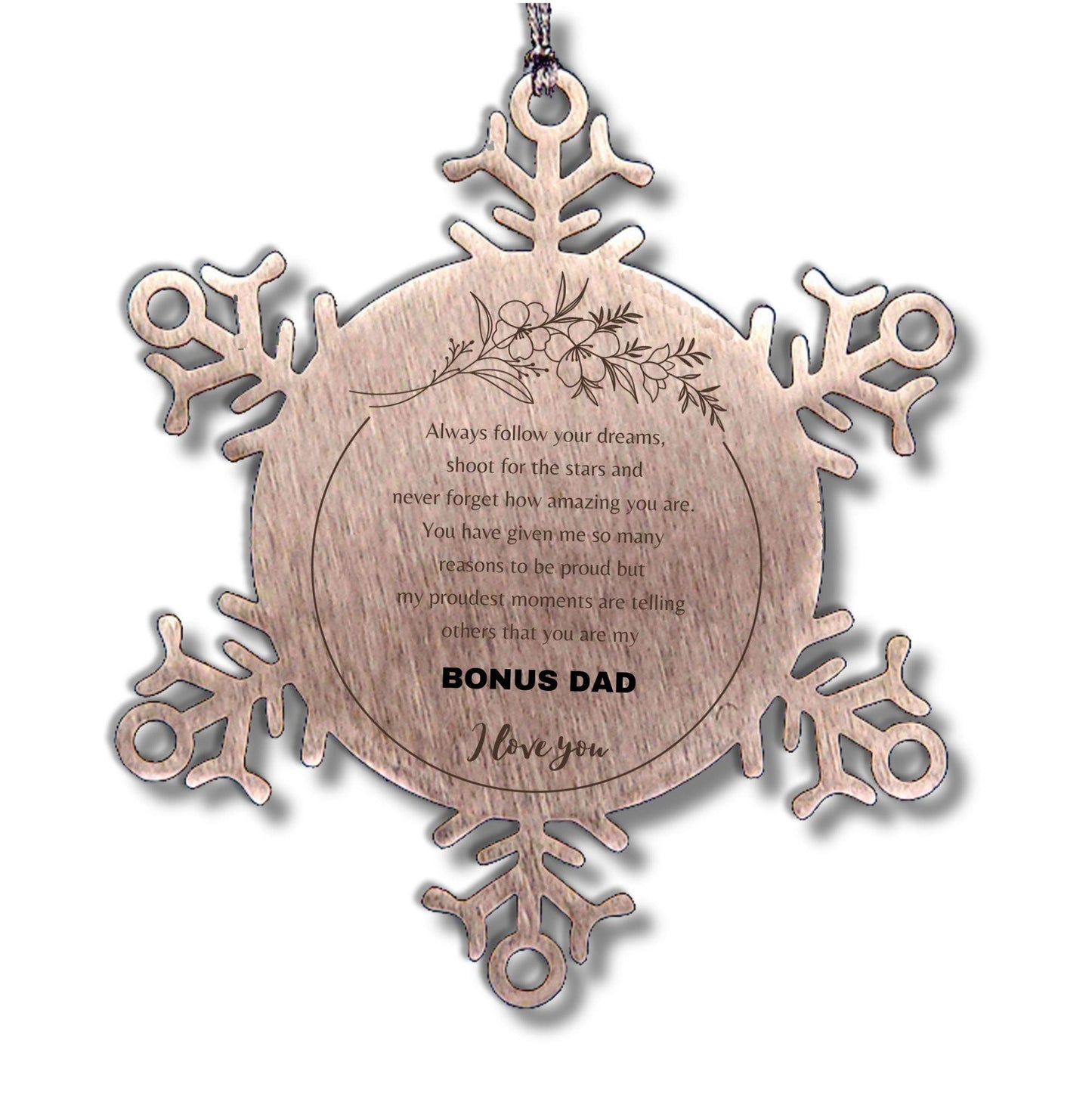 Bestie Snowflake Ornament Bestie Always follow your dreams, never forget how amazing you are, Bestie Christmas Birthday Gifts Gifts - Mallard Moon Gift Shop