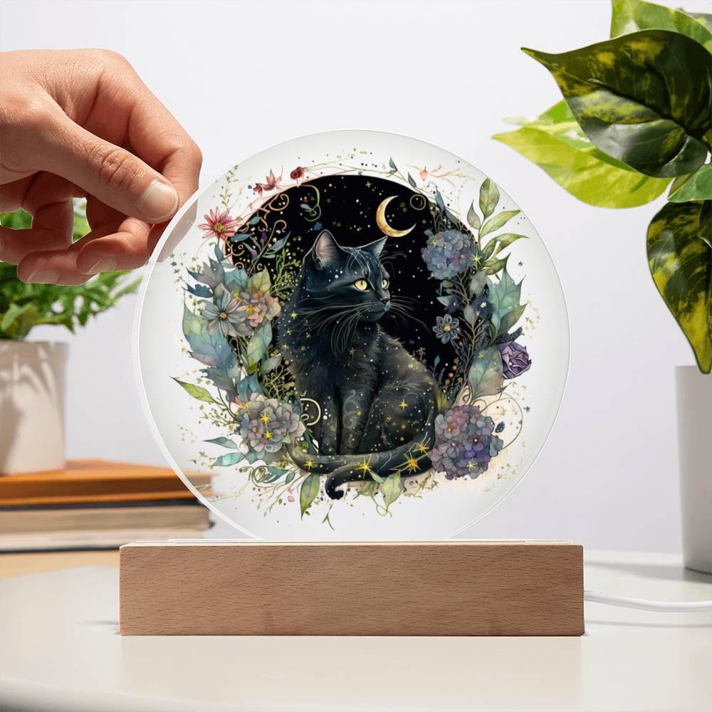 Black Cat Bewitchment: Acrylic Plaque - Mallard Moon Gift Shop