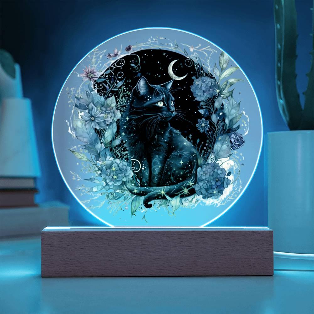 Black Cat Bewitchment: Acrylic Plaque - Mallard Moon Gift Shop