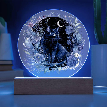 Black Cat Bewitchment: Acrylic Plaque - Mallard Moon Gift Shop