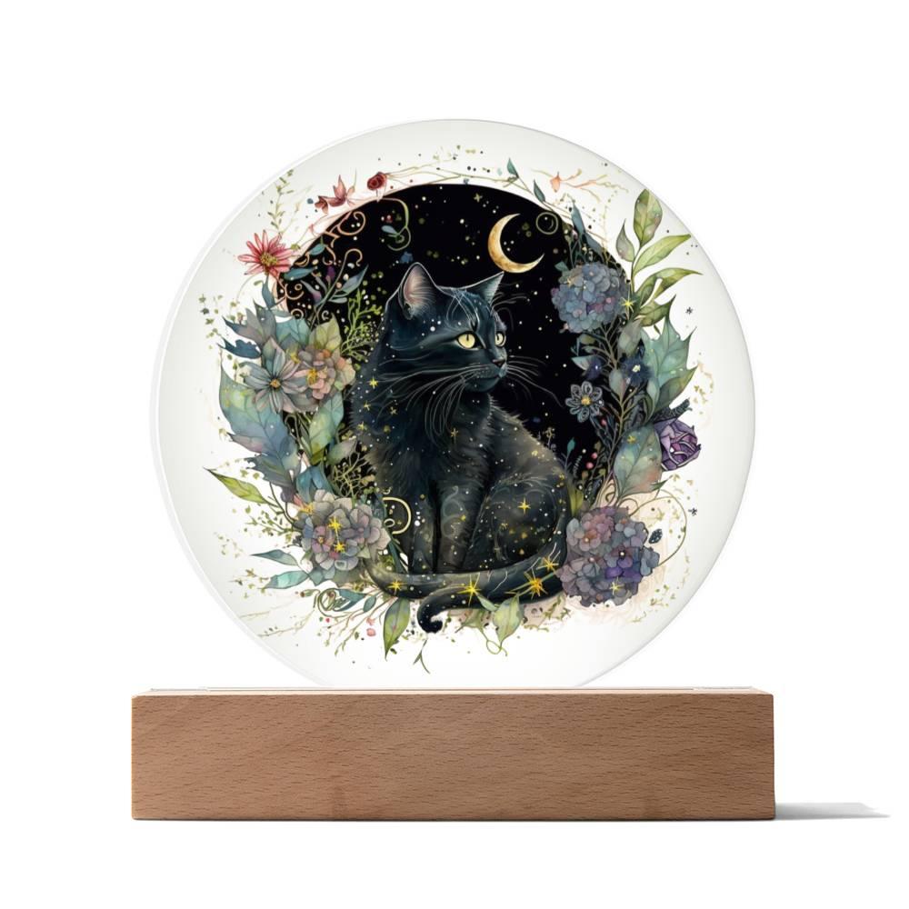 Black Cat Bewitchment: Acrylic Plaque - Mallard Moon Gift Shop