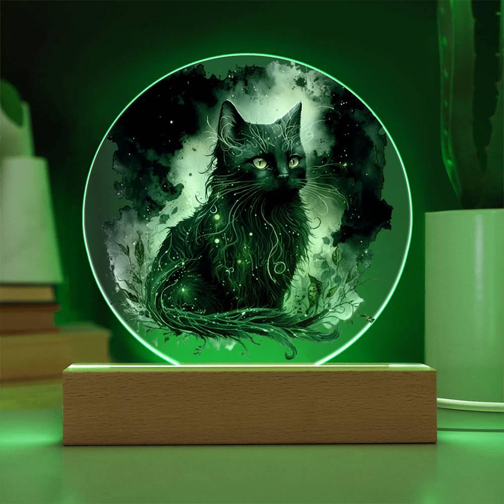 Black Cat Magic: Spooky Acrylic Decor - Mallard Moon Gift Shop