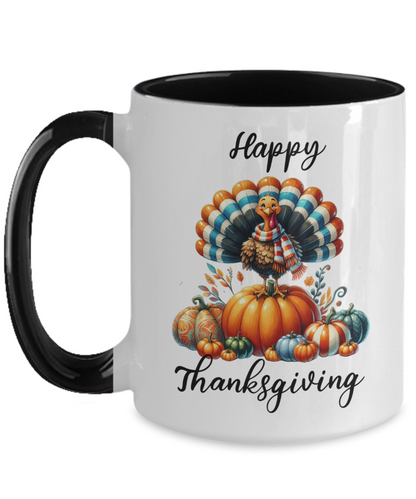 Happy Thanksgiving Ceramic Mug – Perfect for Holiday Cheer!