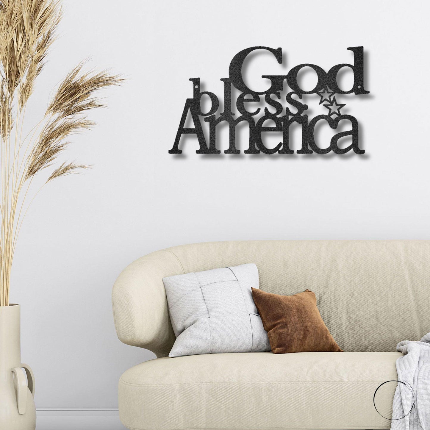 God Bless America Metal Art Wall Sign