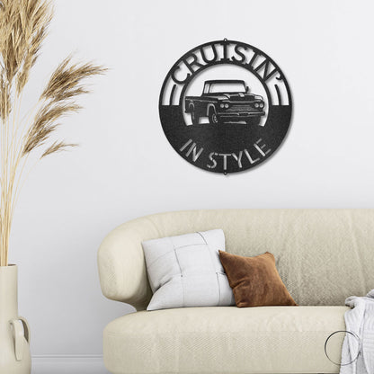Classic Pickup Truck Personalized Indoor Outdoor Steel Sign Wall Sign