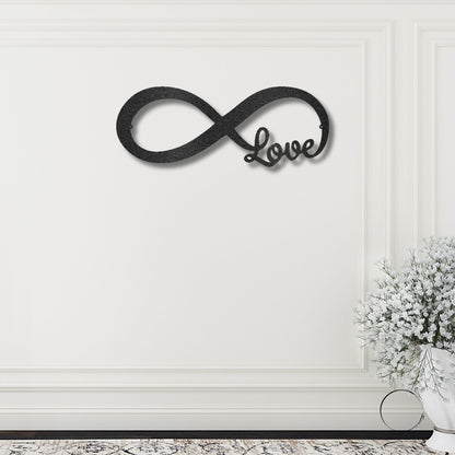 Infinite Love Steel Wall Sign Metal Art Valentine Wedding Anniversary Gift