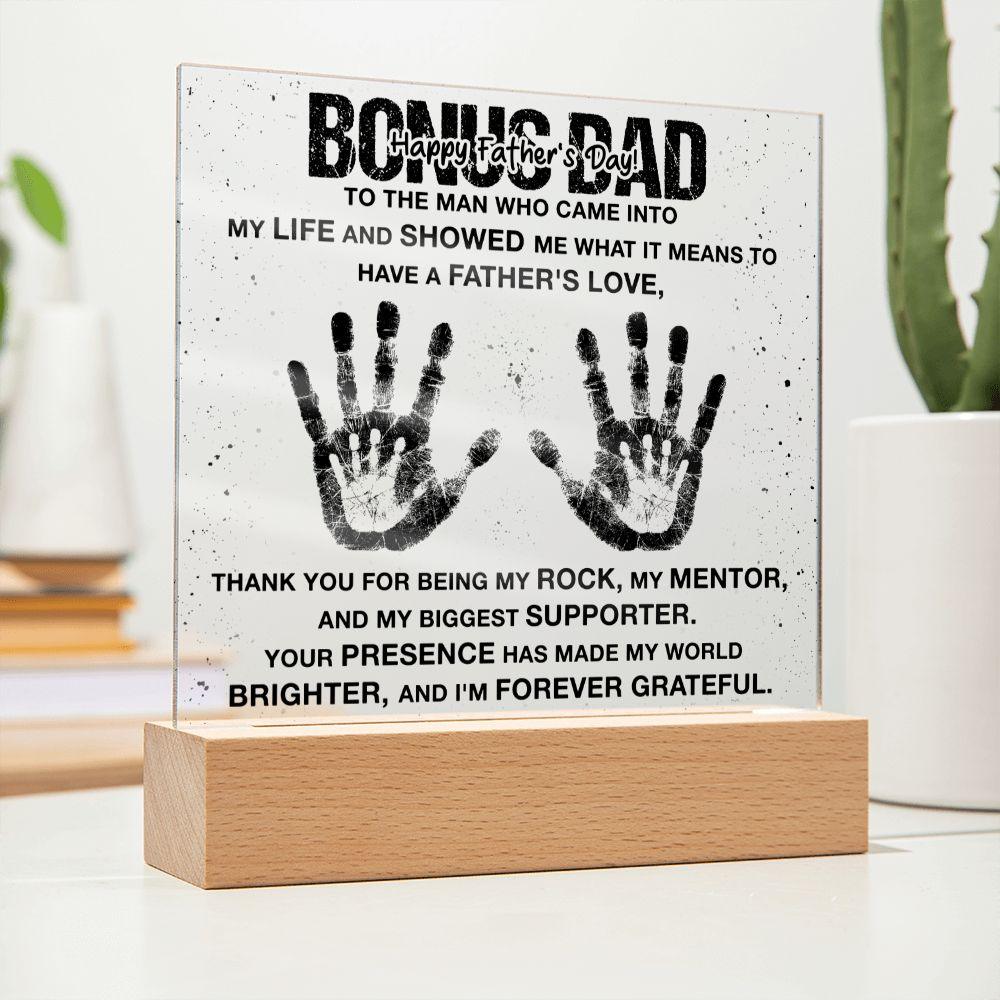 Bonus Dad You are my Rock Acrylic Plaque - Mallard Moon Gift Shop