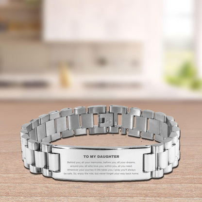 Bonus Daughter Ladder Stainless Steel Bracelet Always follow your dreams, never forget how amazing you are Birthday Christmas Gifts - Mallard Moon Gift Shop