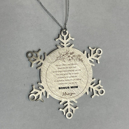 Boyfriend Snowflake Ornament - Always follow your dreams, never forget how amazing you are, Boyfriend Christmas Birthday Gifts - Mallard Moon Gift Shop