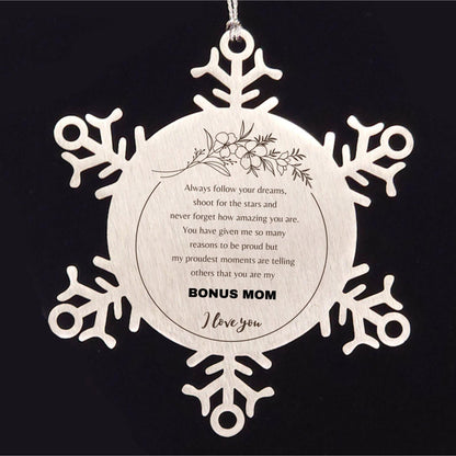 Boyfriend Snowflake Ornament - Always follow your dreams, never forget how amazing you are, Boyfriend Christmas Birthday Gifts - Mallard Moon Gift Shop