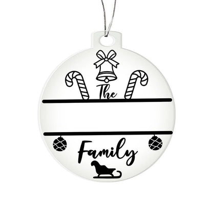 Candy Cane Personalized Acrylic Keepsake Ornament - Mallard Moon Gift Shop