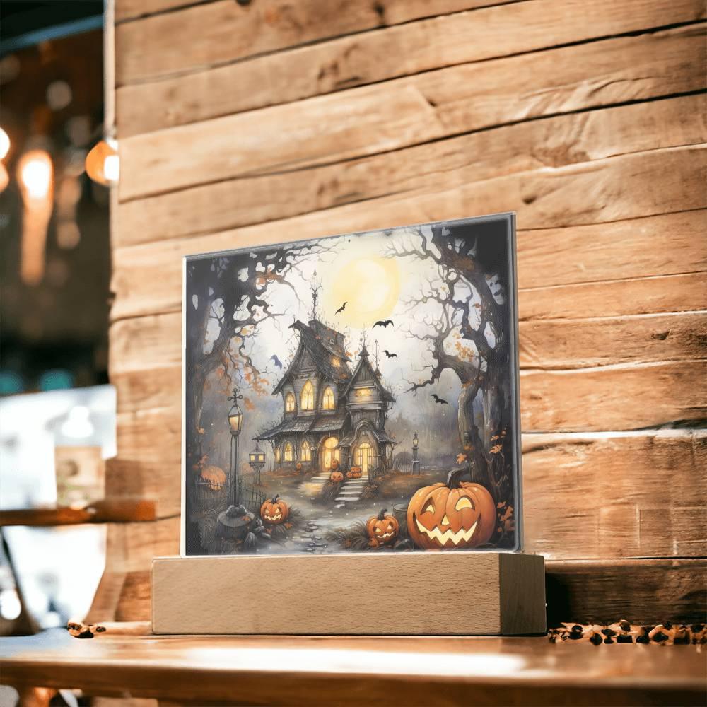 Chilling Manor: The Halloween Acrylic Showpiece - Mallard Moon Gift Shop