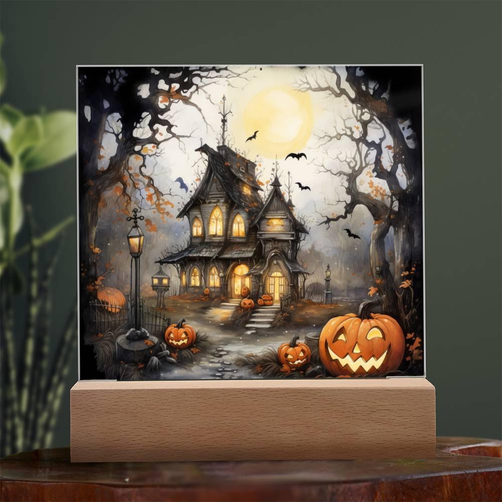 Chilling Manor: The Halloween Acrylic Showpiece - Mallard Moon Gift Shop