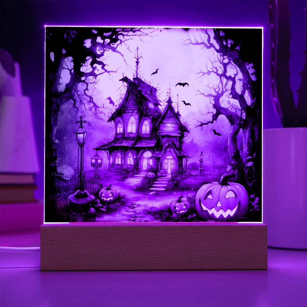 Chilling Manor: The Halloween Acrylic Showpiece - Mallard Moon Gift Shop
