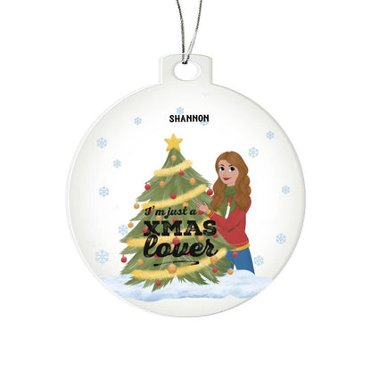 Christmas Tree Lover Personalized Acrylic Keepsake Ornament - Mallard Moon Gift Shop