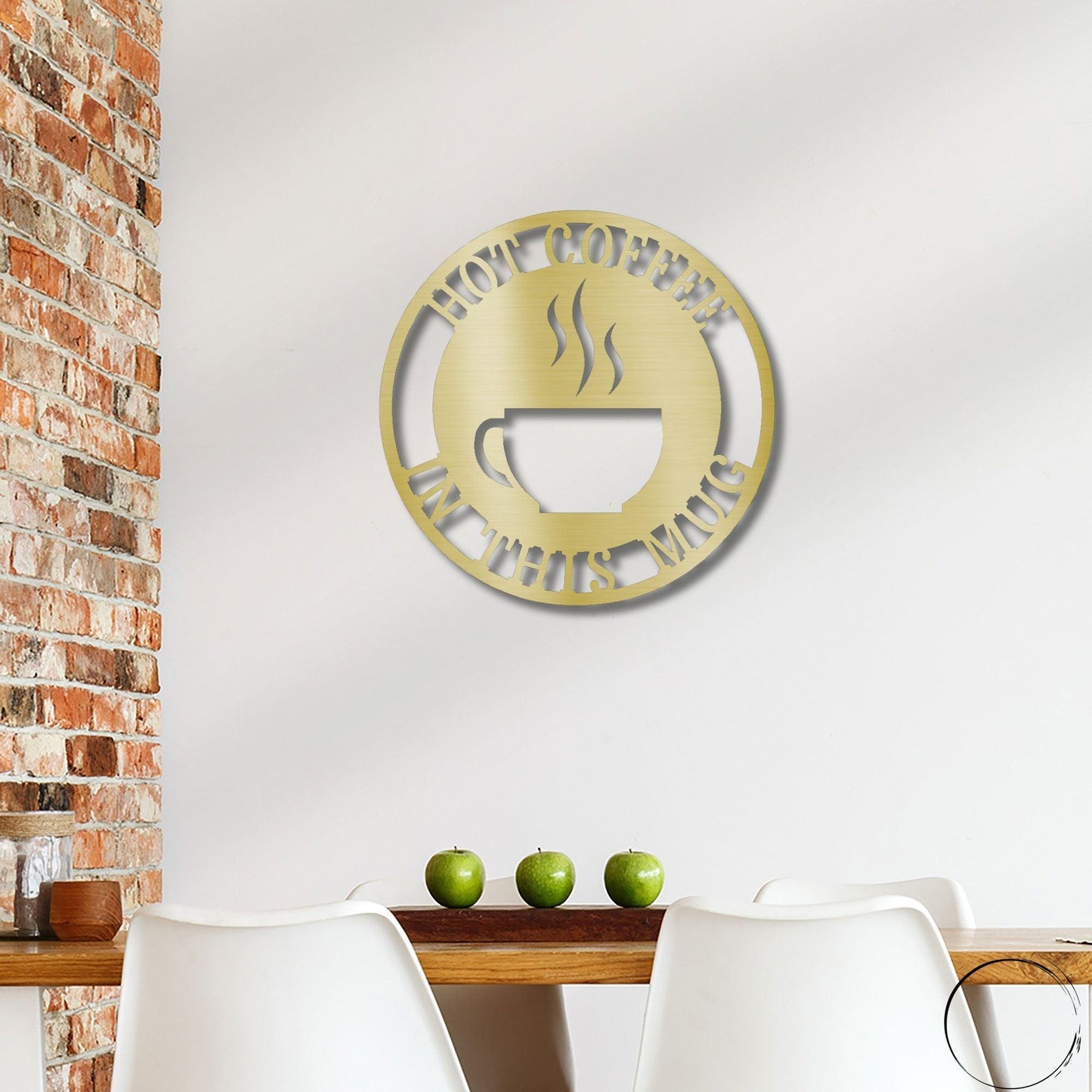 Coffee Cup Monogram Personalized Indoor Outdoor Steel Wall Sign Art - Mallard Moon Gift Shop