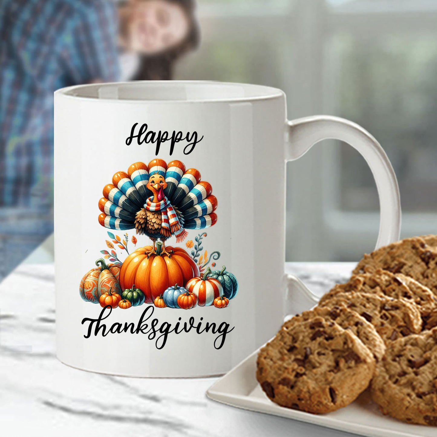 Happy Thanksgiving Ceramic Mug – Perfect for Holiday Cheer!