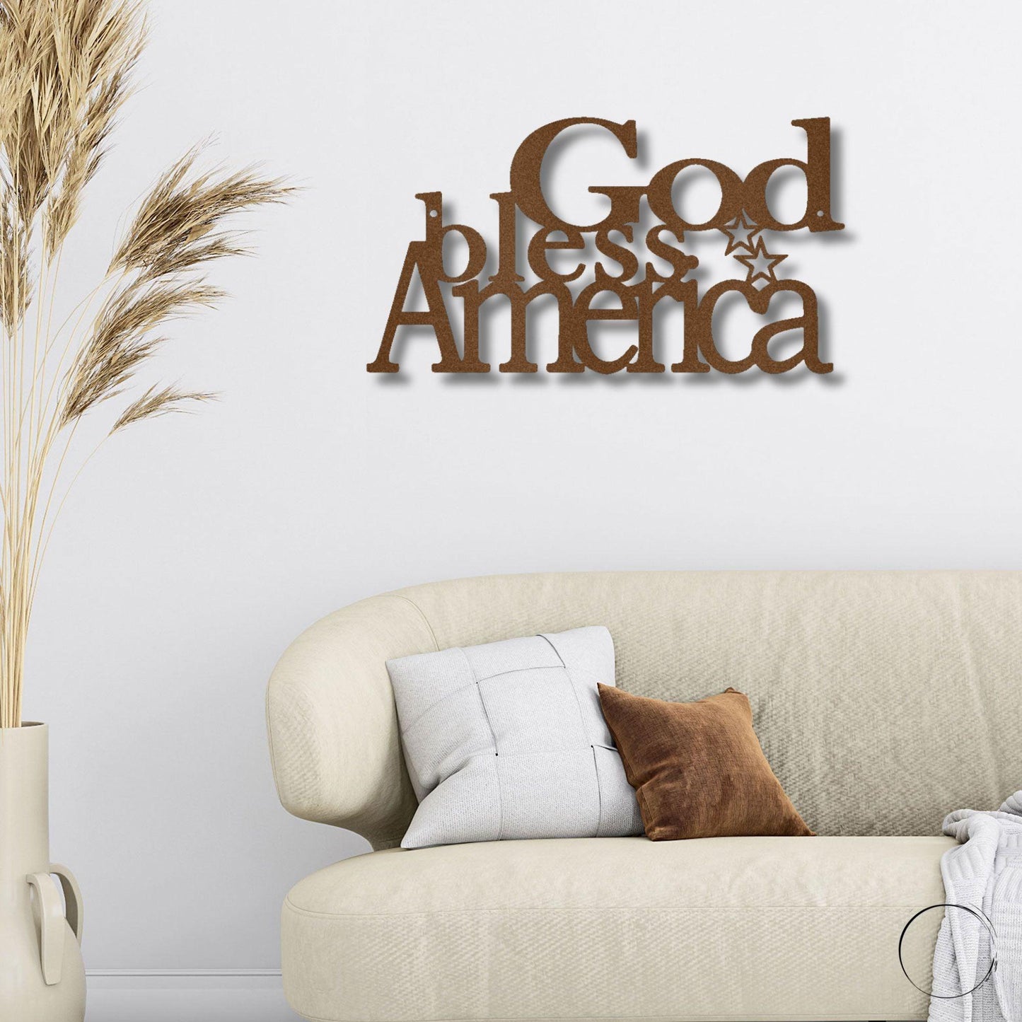 God Bless America Metal Art Wall Sign