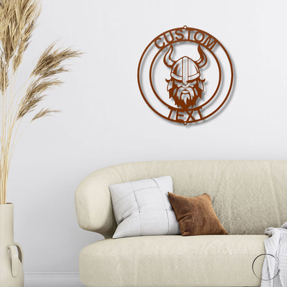 Forge Your Legacy: Personalized Viking Metal Art Wall Signs