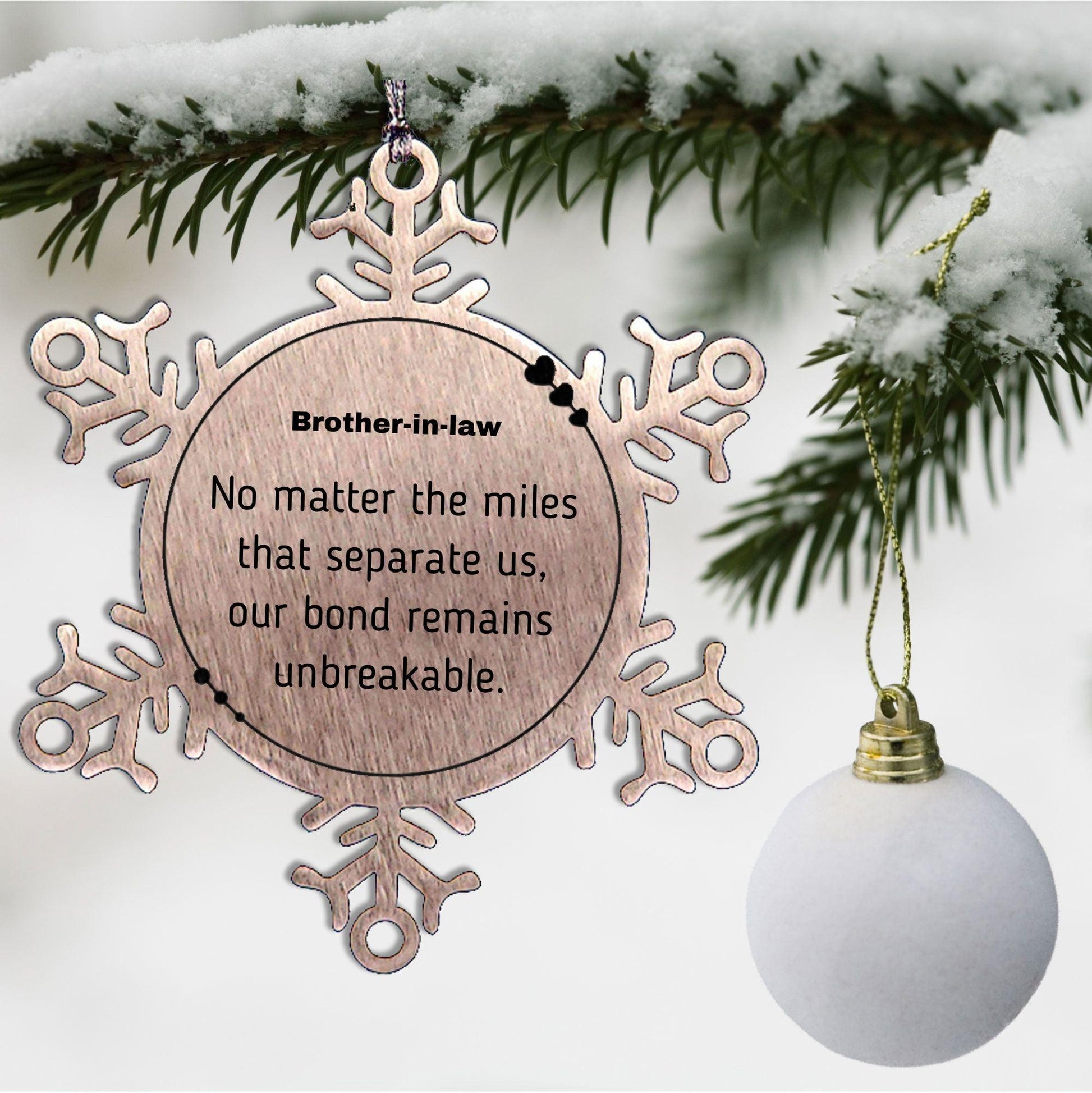 Cousin Long Distance Relationship Gifts, No matter the miles that separate us, Cute Love Snowflake Ornament For Cousin, Birthday Christmas Unique Gifts For Cousin - Mallard Moon Gift Shop