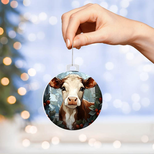 Cow Acrylic Keepsake Ornament - Mallard Moon Gift Shop