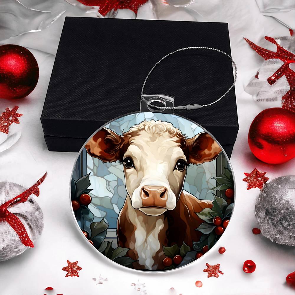 Cow Acrylic Keepsake Ornament - Mallard Moon Gift Shop