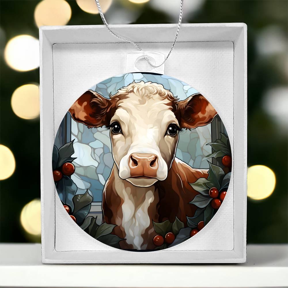 Cow Acrylic Keepsake Ornament - Mallard Moon Gift Shop