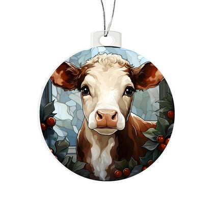 Cow Acrylic Keepsake Ornament - Mallard Moon Gift Shop