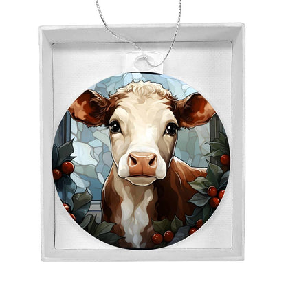 Cow Acrylic Keepsake Ornament - Mallard Moon Gift Shop