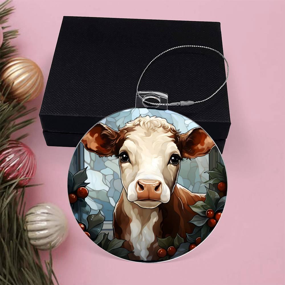 Cow Acrylic Keepsake Ornament - Mallard Moon Gift Shop