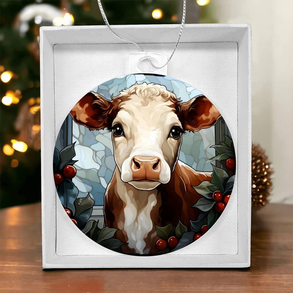 Cow Acrylic Keepsake Ornament - Mallard Moon Gift Shop