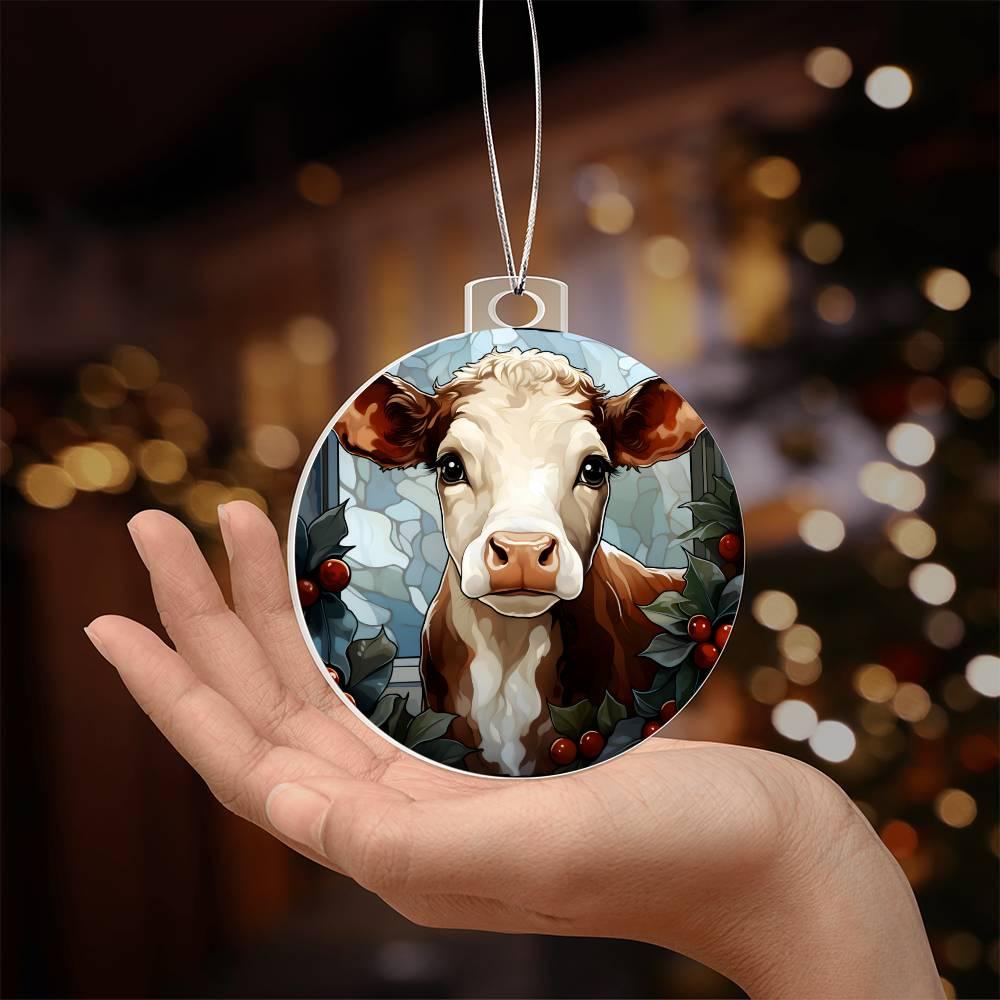 Cow Acrylic Keepsake Ornament - Mallard Moon Gift Shop