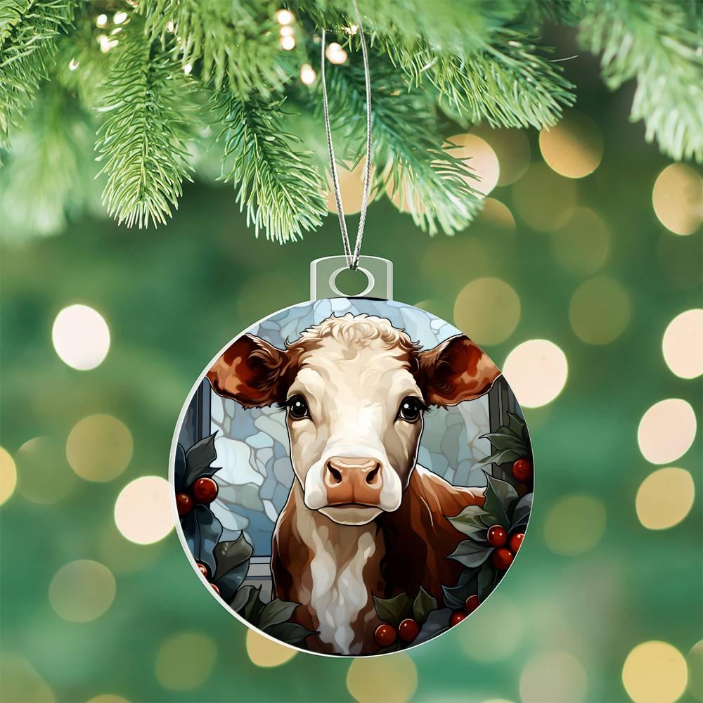 Cow Acrylic Keepsake Ornament - Mallard Moon Gift Shop