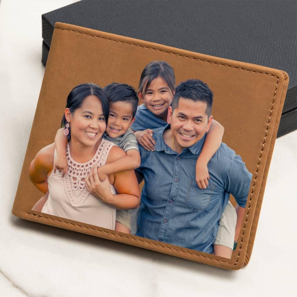 Custom Photo Upload Graphic Leather Bifold Wallet - Mallard Moon Gift Shop