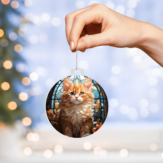 Cute Kitten Acrylic Keepsake Ornament - Mallard Moon Gift Shop