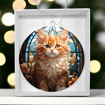 Cute Kitten Acrylic Keepsake Ornament - Mallard Moon Gift Shop