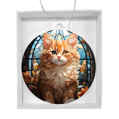 Cute Kitten Acrylic Keepsake Ornament - Mallard Moon Gift Shop