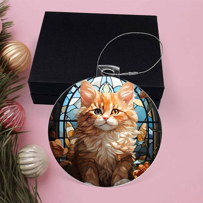 Cute Kitten Acrylic Keepsake Ornament - Mallard Moon Gift Shop