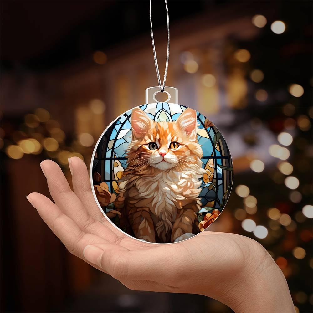 Cute Kitten Acrylic Keepsake Ornament - Mallard Moon Gift Shop