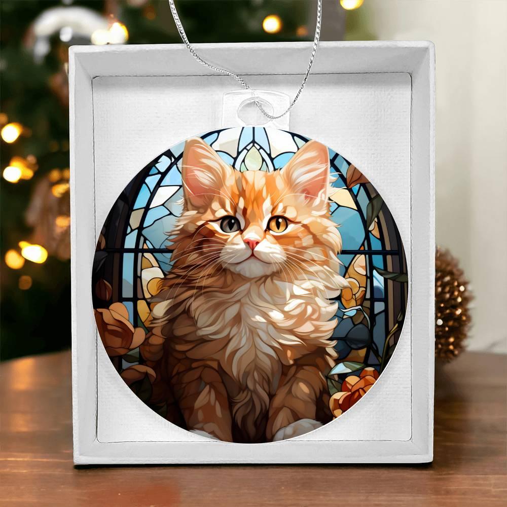 Cute Kitten Acrylic Keepsake Ornament - Mallard Moon Gift Shop