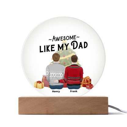 Dad & Me: Personalized Acrylic Christmas Moment Plaque - Mallard Moon Gift Shop